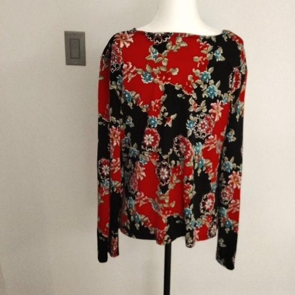 Style Studio Ladies stretchy floral top, size XL - Picture 5 of 7